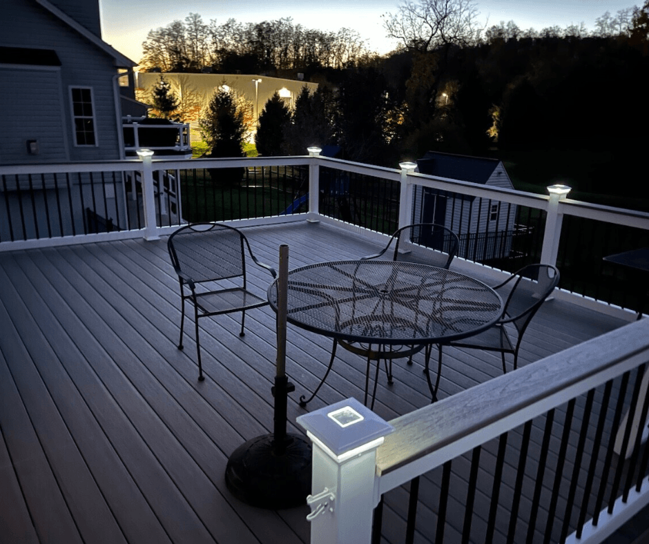 One of BiiLT's previous deck projects. Most decks and other outdoor projects require a permit.